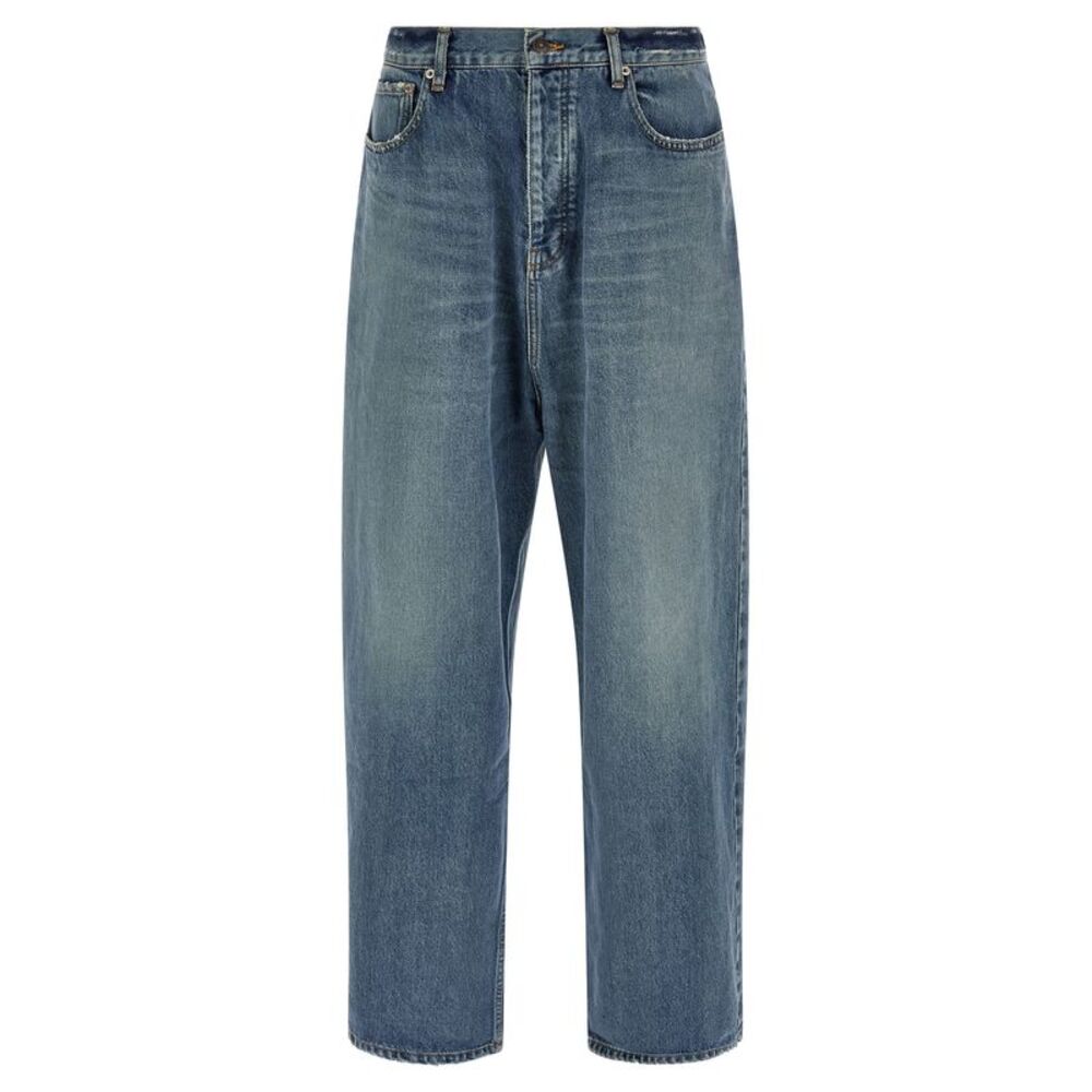 Balenciaga Men Distressed Baggy Jeans
